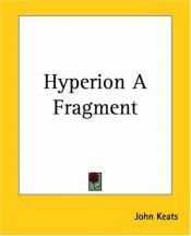 book cover of Hyperion A Fragment by Džons Kītss