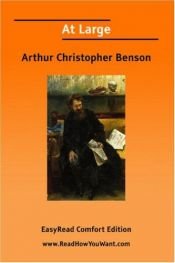 book cover of At large by Arthur Christopher Benson