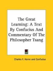 book cover of The Great Learning by Confucius