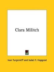 book cover of Klara Militsch by Ivan Turguénev