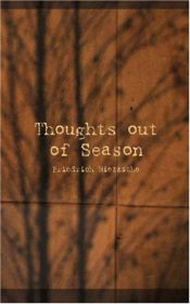 book cover of Thoughts out of Season, Part 1 by Фрідріх Ніцше
