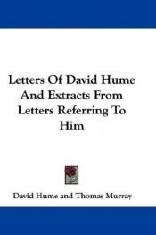 book cover of Letters Of David Hume And Extracts From Letters Referring To Him by 大衛·休謨