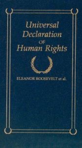 book cover of Universal Declaration of Human Rights by إليانور روزفلت