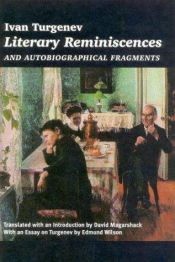 book cover of Literary reminiscences and autobiographical fragments by Ivan Turgueniev