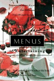 book cover of James Beards Menus for Entertaining by James Beard