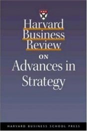 book cover of Harvard Business Review on Advances in Strategy **ISBN: 9781578518036** by Robert Kaplan