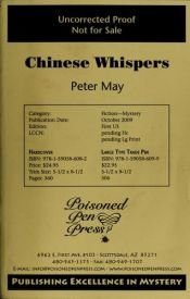 book cover of Chinese Whispers by Peter May