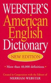 book cover of Webster's American English Dictionary by Websters