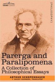 book cover of Parerga and Paralipomena: A Collection of Philosophical Essays by Artūrs Šopenhauers