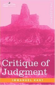 book cover of Critique of Judgment by Immanuel Kant