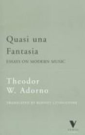 book cover of Quasi Una Fantasia by Theodor Adorno