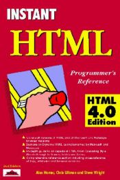 book cover of Instant HTML Programmer's Reference Html by Steve Wright