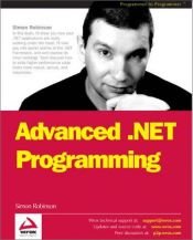 book cover of Advanced .NET Programming by Simon Robinson