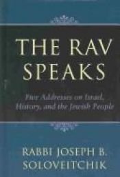 book cover of The Rav Speaks by Joseph B. Soloveitchik