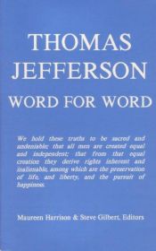 book cover of Thomas Jefferson: Word for Word (Word for Word Series) by Thomas Jefferson