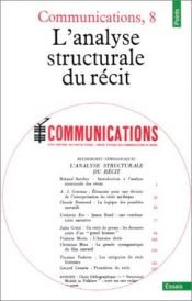 book cover of Communications n° 8 : L'Analyse structurale du récit by Barthes