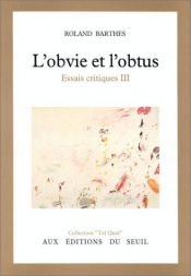 book cover of L'obvie et l'obtus by Ролан Барт