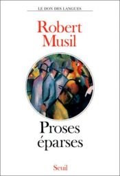 book cover of Proses éparses by Robert Musil