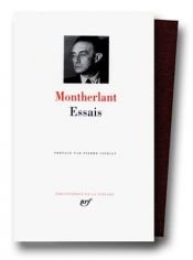 book cover of Montherlant : Essais by 앙리 드 몽테를랑