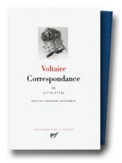 book cover of Voltaire : Correspondance, Juillet 1772 - Decembre 1774, tome 11 by Volteras