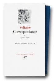 book cover of Voltaire : Correspondance, Janvier 1775 - Juin 1777, tome 12 by Volteras