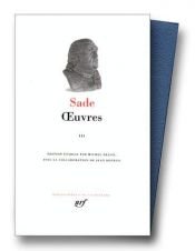 book cover of Oeuvres III - La philosophie dans le boudoir by Markis de Sade