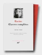 book cover of Racine: Oeuvres Completes Vol. 1: Theatre, Poesies by ジャン・ラシーヌ