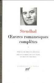 book cover of Œuvres romanesques complètes: Tome 1 by Stendhal