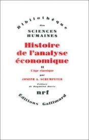 book cover of Histoire de l'analyse économique by Joseph Schumpeter