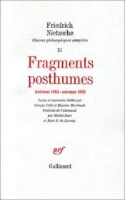 book cover of Fragments posthumes (automne 1884 - automne 1885) by Frīdrihs Nīče