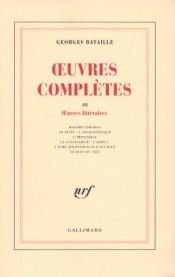 book cover of Oeuvres complètes by Georges Bataille