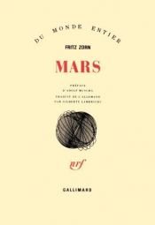 book cover of Mars by Fritz Zorn