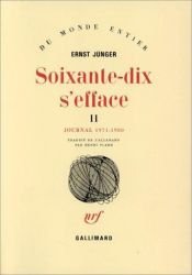 book cover of Soixante-dix s'efface by 恩斯特·荣格