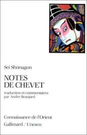 book cover of Notes de chevet by Sei Shonagon