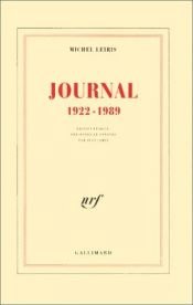 book cover of Journal, 1922-1989 by Мишель Лейрис