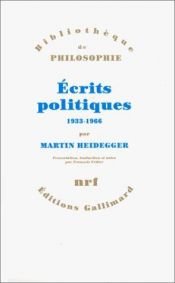 book cover of Ecrits politiques, 1933-1966 by Martin Heidegger