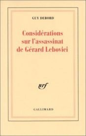 book cover of Considerations sur l'assassinat de Gérard lebovici by Guy Debord