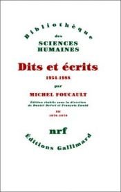 book cover of Dits et écrits t03 by Мишель Фуко