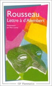 book cover of Lettre à d' Alembert by Jean-Jacques Rousseau