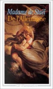 book cover of De l'Allemagne - 2 by Madame de Stael