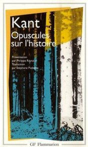 book cover of Opuscules sur l'histoire by อิมมานูเอิล คานท์