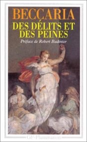 book cover of Des délits et des peines by Cesare Beccaria