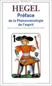 book cover of Préface de la Phénoménologie de l'esprit by Georg W. Hegel