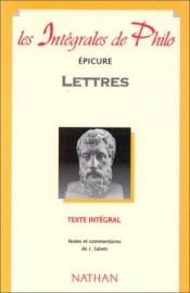 book cover of Epicure, lettres by Epicure