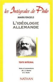 book cover of L'Idéologie allemande by Friedrich Engels|Karl Marx