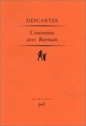 book cover of L'Entretien avec Burman by Kartezjusz