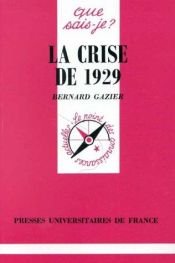 book cover of La Crise de 1929 by Bernard Gazier