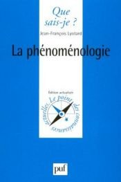 book cover of La phénoménologie by Jean-François Lyotard