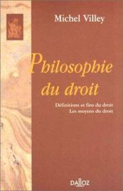 book cover of Philosophie du droit by Michel Villey