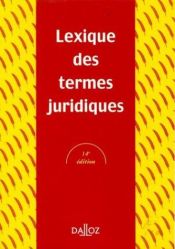 book cover of Lexique Des Termes Juridiques by Michael Guillen